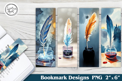 Inkwell Printable Bookmark 4 PNG Product Image 1
