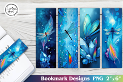 Dragonfly Printable Bookmark 4 PNG Product Image 1