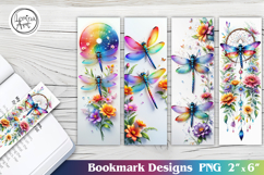 Dragonfly Printable Bookmark 4 PNG Product Image 1