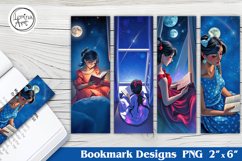 Night Reading Printable Bookmark 4 PNG Product Image 1