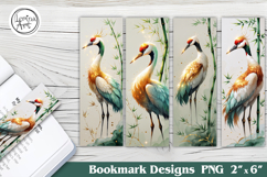 Crane Printable Bookmark 4 PNG Product Image 1
