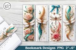Dragonfly Printable Bookmark 4 PNG Product Image 1