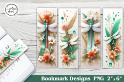 Dragonfly Printable Bookmark 4 PNG Product Image 1