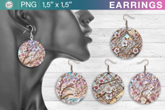 Spring earrings sublimation designs, 4 PNG Product Image 1