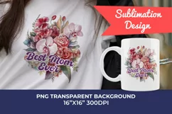Watercolor Mother's Day Flowers PNG for Sublimation Product Image 1