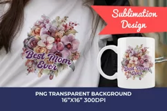 Watercolor Mother's Day Flowers PNG for Sublimation Product Image 1