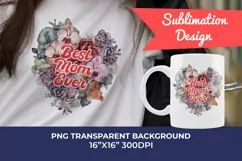 Watercolor Mother's Day Flowers PNG for Sublimation Product Image 1