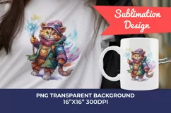 Fantasy Lion Character Watercolor PNG for Sublimation Product Image 1