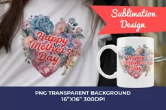 Watercolor Mother's Day Flowers PNG for Sublimation Product Image 1