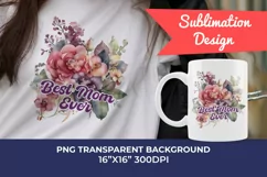 Watercolor Mother's Day Flowers PNG for Sublimation Product Image 1