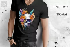 Skull and flowers PNG sublimation Product Image 6