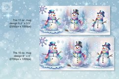 Christmas Snowman mug wrap. 11&amp;15oz Product Image 2