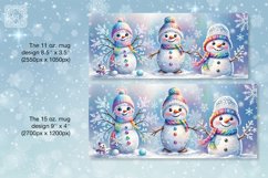 Christmas Snowman mug wrap. 11&amp;15oz Product Image 2