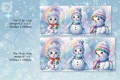Christmas Snowman mug wrap. 11&amp;15oz Product Image 2