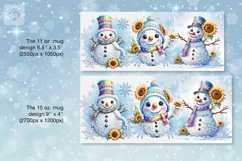 Christmas Snowman mug wrap. 11&amp;15oz Product Image 2