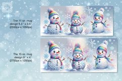 Christmas Snowman mug wrap. 11&amp;15oz Product Image 2