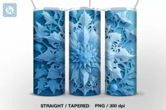3d Snowflake. 5 Tumbler Sublimations, 20 oz Tumbler Wraps Product Image 4