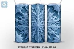 3d Snowflake. 5 Tumbler Sublimations, 20 oz Tumbler Wraps Product Image 5