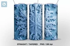 3d Snowflake. 5 Tumbler Sublimations, 20 oz Tumbler Wraps Product Image 6