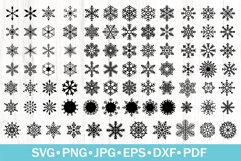 Snowflakes Bundle SVG - Snowflakes Silhouettes Bundle Product Image 1