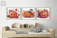 Watercolor Spooky Pumpkin PNG sublimation Product Image 3