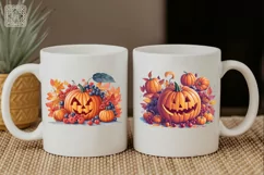 Watercolor Spooky Pumpkin PNG sublimation Product Image 6