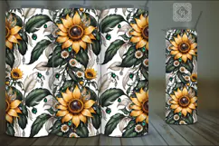 4 SEAMLESS Sunflower Tumbler Wrap Sublimation, 20 oz Product Image 3