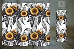 4 SEAMLESS Sunflower Tumbler Wrap Sublimation, 20 oz Product Image 5
