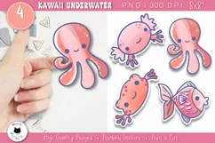 Kawaii Animal Stickers | Ocean Animal Stickers Product Image 1