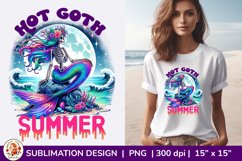 Hot Goth Summer, Sarcastic Skeleton, Beach Sublimation Product Image 1
