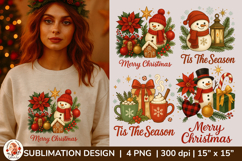 Vintage Christmas Sublimation Bundle,Holiday PNG Designs Product Image 6