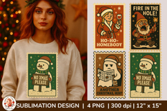 Sarcastic Christmas Postage Stamp Sublimation Bundle Product Image 6