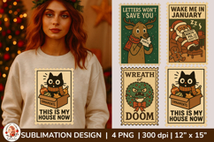 Sarcastic Christmas Postage Stamp Sublimation Bundle Product Image 8