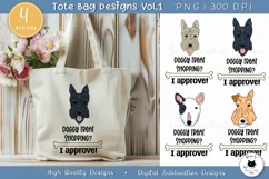 Shopping Tote Bag Designs vol.1 | Dog Sublimation Designs Product Image 1