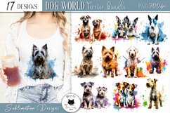 Terrier Dog Sublimation Bundle | Watercolor Dog Clipart Product Image 1