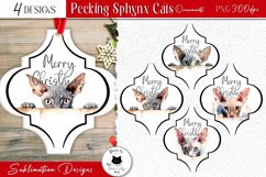 Sphynx Cat Christmas Ornaments | Arabesque Tile Ornaments Product Image 1