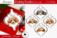 Watercolor Dog Ornaments | Cute Poodle Christmas Ornaments Product Image 1