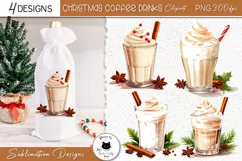 Cream Coffee Christmas Drink PNG Designs | Christmas Clipart Product Image 1