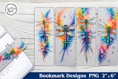 Dragonfly Printable Bookmark 4 PNG Product Image 1