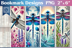 Dragonfly Printable Bookmark 4 PNG Product Image 1