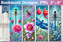 Dragonfly Printable Bookmark 4 PNG Product Image 1