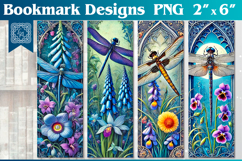 Dragonfly Printable Bookmark 4 PNG Product Image 1