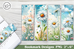 Wild Flowers Printable Bookmark 4 PNG Product Image 1