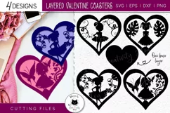 Layered Valentine SVG Files | Layered Heart SVG Designs Product Image 1