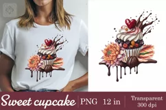 Sweet cupcake t-shirt sublimation print design PNG Product Image 1