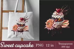 Sweet cupcake t-shirt sublimation print design PNG Product Image 2