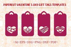 Cut out hearts gift tags templates Product Image 1