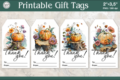 Thanksgiving Gift Tags| Pumpkin | PNG Product Image 1
