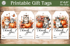 Thanksgiving Gift Tags| Pumpkin | PNG Product Image 1