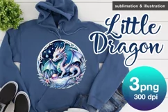 3 Dragon 3PNG watercolor Christmas clipart Product Image 4